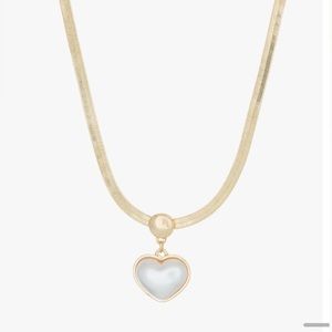 Heart Necklace with Thick Chain
